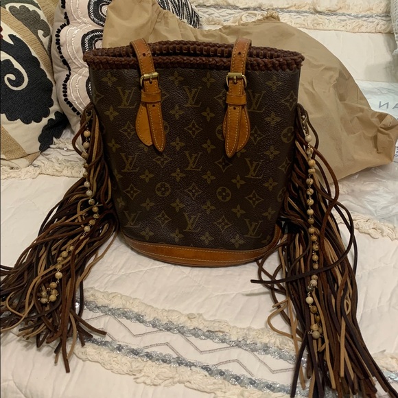 Vintage Boho Louis Vuitton Brown Hobo Bag - Picture 7 of 8